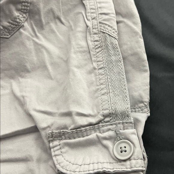 Style & Co. tan/khaki capri pants with drawstring pulls at bottom sz 14P - Picture 6 of 7